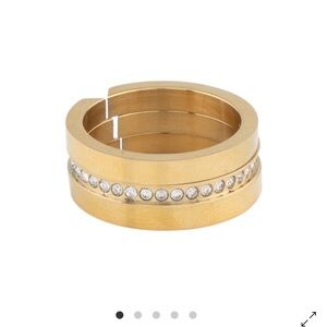 Elegant Gold Band with Crystal Accents